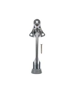 Ace 4 in. W Metal Chrome Silver Kick-Down Door Holder Mounts to door and wall