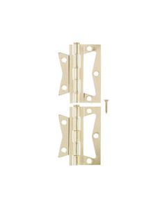 Ace 2.75 in. W X 2-1/2 in. L Bright Brass Brass Non-Mortise Hinge 2 pk