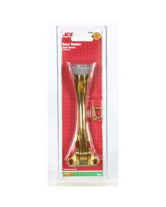 Ace 5 in. W Solid Brass w/Rubber Stop Brass Kick-Down Door Holder Mounts to floor