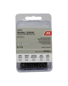 Ace No. 8 wire X 3 in. L Phillips Drywall Screws 50 pk