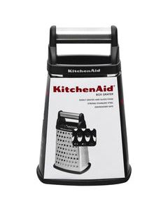 KitchenAid 6.25 x 5.25 in. Black &amp; Silver Stainless Steel Box Grater