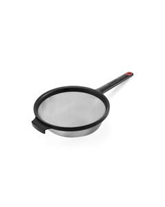 Farberware 13-1/2 in. L Black/Silver Plastic/Stainless Steel Strainer