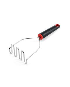 Farberware Black/Silver Plastic/Stainless Steel Potato Masher