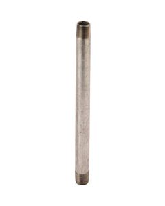 Worldwide Sourcing Standard Pipe Nipple, 3/4 In, Threaded, 8 In L, Steel, Galvanized