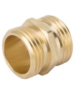 Landscapers Select Double Connector, 3/4 In, Male Nh X Male Nh, Brass, For Use With Any Standard Lawn &amp; Garden Hose