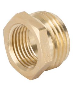 Landscapers Select Double Connector, 3/4 X 1/2 In, Male Nh X Fnpt, Brass, For Use With Any Standard Lawn &amp; Garden Hose