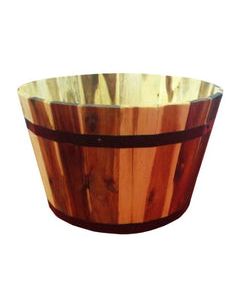 Avera Products 9.5 in. H X 16 in. W X 16 in. D Wood Traditional Planter Natural