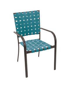 Rio Brands Hadley Black Steel Frame Bistro Chair Teal