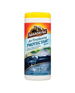 Armor All Plastic/Rubber/Vinyl Air Freshening Protectant Wipes New Car Scent 25 ct