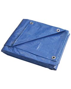 ProSource Multi-Purpose Tarp With Aluminum Grommets, 20 Ft L X 10 Ft W, 8 X 10 In Mesh, Polyethylene