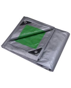 ProSource Heavy Duty Reversible Tarp With Aluminum Grommets, 30 Ft L X 20 Ft W, 12 X 12 In Mesh, Polyethylene