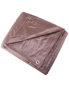 ProSource Multi-Purpose Tarp With Aluminum Grommets, 12 Ft L X 10 Ft W, 8 X 10 In Mesh, Polyethylene