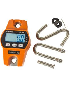 Hanging Scale 660Lb 300Kg for Farm, Hunting, Bow Draw Weight, Big Fish &amp; Hoyer Lift with Accurate Sensor (Digital, Professional, Light Case) Orange