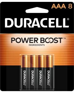 DURACELL Coppertop AAA Batteries with Power Boost Ingredients Pack of 1, 8 Count, Bundle of 3