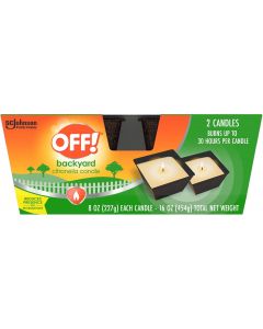 OFF! OFF! Backyard Citronella Outdoor Candle 2-Pack, 8 oz, Bundle of 2