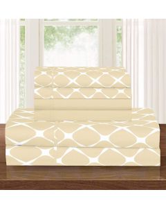 Elegant Comfort Milano Trellis 6-Piece Bed Sheet Set 6-Piece