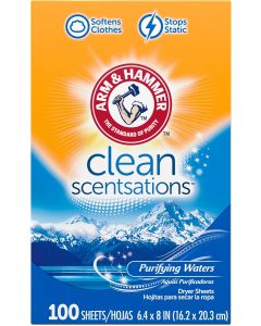 ARM &amp; HAMMER Fabric Softener Dryer Sheets 100 Count, Bundle of 4