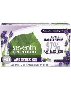 Seventh Generation Fabric Softener Sheets 80 count, Bundle of 4