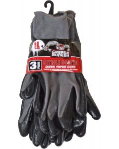 GREASE MONKEY Nitrile Coated Work Gloves, Bundle of 2