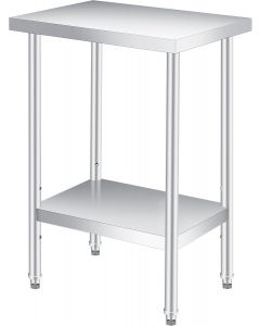 COZONY Stainless Steel Table Stainless Steel Metal Heavy Duty