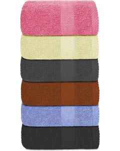 QUBA LINEN 100% Cotton Hand Towel Set Cotton Pack of 6, 28 Inches, 16 x 28 Inches, Bundle of 2