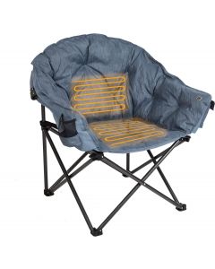 MacSports Heated Cushion Folding Lounge Patio Club Camping