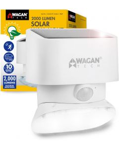 Wagan EL8569 2000 Lumen Solar Wall Light Solar Waterproof Wireless