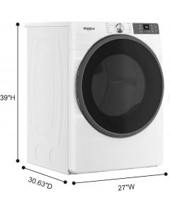 Whirlpool WED5720RW 27 Inch Smart Electric Dryer with 7.4 Electric 27 Inch