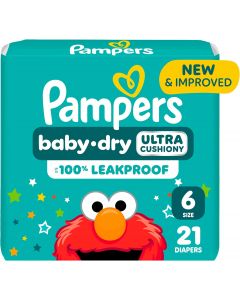 Pampers Baby Dry Ultra Cushiony Diapers 21 Count, 44 lbs, Bundle of 3