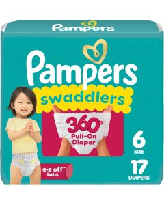 Pampers Diapers 17 Count, Bundle of 3