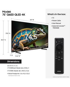 Samsung 75-Inch Class QLED 4K Q60D Series Quantum HDR