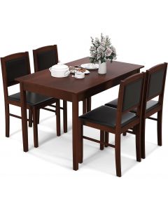 Tangkula Dining Table Set for Wood