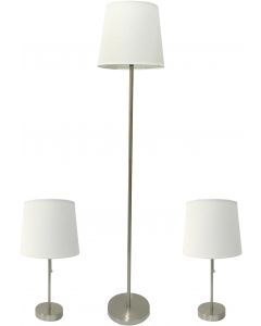 LITEX INDUSTRIES Traditional Table 3 Piece Floor and Table Lamp Set Metal 3 Piece