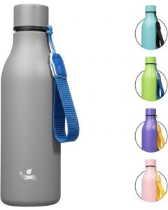 Konokyo 18 oz Insulated Stainless Steel Metal Water Bottle with Stainless Steel Metal 18 oz, Bundle of 2