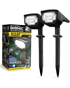 Bell+Howell Solar Lights Outdoor Waterproof Wireless, Bundle of 2