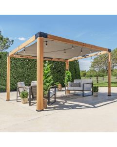 Backyard Discovery Brendan 12&#039; x 10&#039; Modern Cedar Wood Pergola Kit with Wood