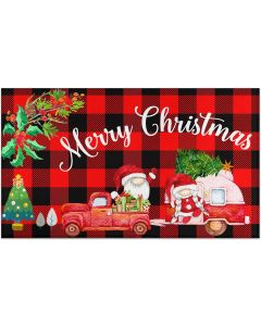 flippana Christmas Welcome Doormat Merry Christmas Door Mat Outdoor 30 Inch, 17 x 30 Inch, Bundle of 2