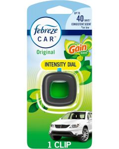 Febreze Car Air Freshener Vent Clip with Gain Scent 1 count, Bundle of 6