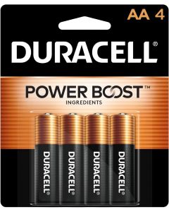DURACELL Alkaline Powerboost AA4 Battery 4 Count, Bundle of 5