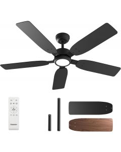 Ensenior 52 Inch Downrod Mount Ceiling Fans with 52 Inch