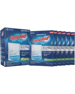 DampRid Fresh Scent Single-Use Pouch Moisture Absorber 6-Pack, Bundle of 2