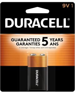 DURACELL Coppertop 9V Battery 1 Count, Bundle of 3