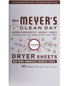 Mrs. MEYER&#039;S CLEAN DAY Dryer Sheets 80 ct, Bundle of 3