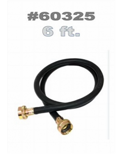 6 ft. Black Rubber Washing Machine Inlet Hose (Each)