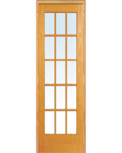 32 in. X 80 in. Pine Finish Full French Door (Each)