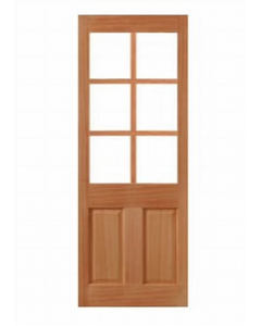 32 in. X 80 in. Pine Finish Half French Door (Each)