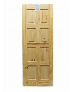 30 in. X 80 In. Pine Finish 8 Panel Door (Each)