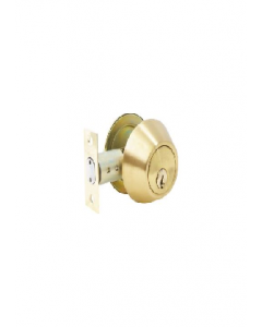 Satin Brass Double Cylinder Door Lock C17688 (Each)