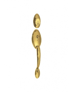 Brass Plated Single Cylinder Decorative Enrty Door Lockset C189019D (Each)