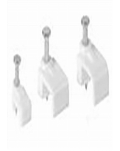 19 in.  White Square Tower Cable  Clip (48277) (Each)